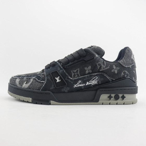 Louis Vuitton LV Trainer Black Monogram Denim 1AC4ZG
