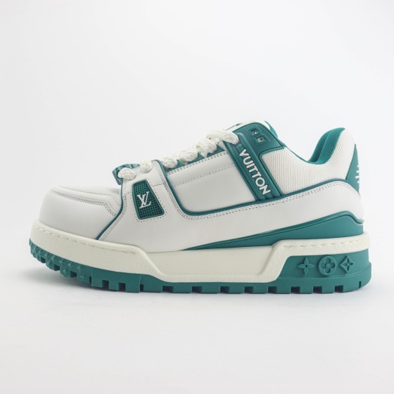 Louis Vuitton LV Trainer Maxi Sneaker White Green 1ACI0M
