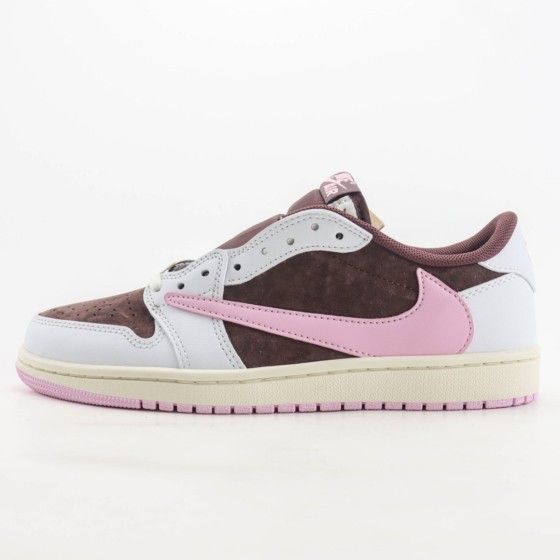 Travis Scott x Air Jordan 1 Low OG Dark Pony Pink Oxford DZ4137-206