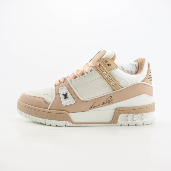 Louis Vuitton Trainer White Pink 1ACWAX