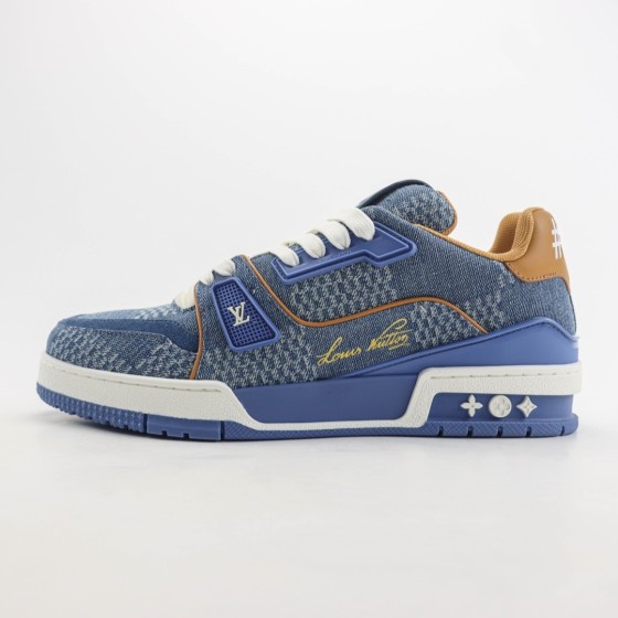 Louis Vuitton LV Trainer Blue Damier 3D Denim 1AD6DI