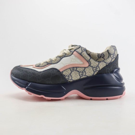 Gucci Rhyton Sneaker Beige Blue Monogram 692902 UIQ30 1061