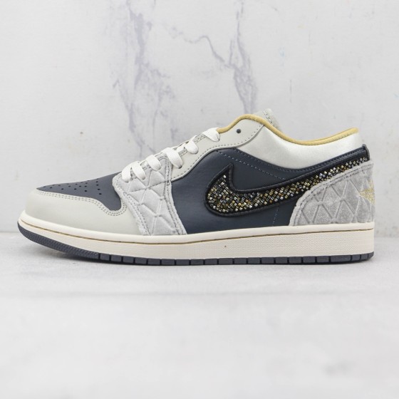 Jordan 1 Low Beaded Swoosh DV1762-001